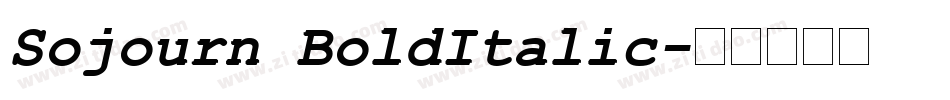 Sojourn BoldItalic字体转换